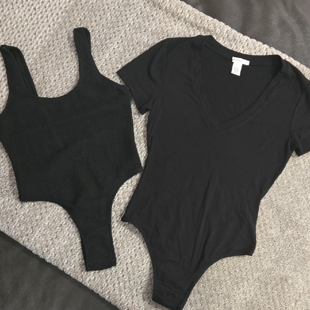 NWOT Bozzolo Black Bodysuits Set